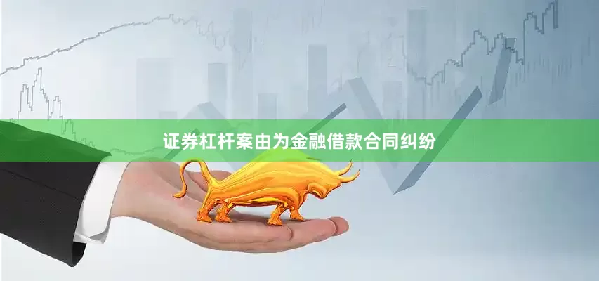 证券杠杆案由为金融借款合同纠纷
